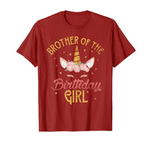 Load image into Gallery viewer, Brother Of The Birthday Girl Brother Gifts Unicorn Birthday T-Shirt