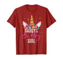 Load image into Gallery viewer, Daddy Of The B Day Girl Father Gifts Unicorn Birthday T-Shirt