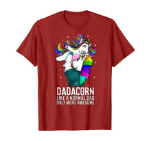 Load image into Gallery viewer, Dadacorn Dad Only More Awesome Mens Unicorn Birthday Gift T-Shirt