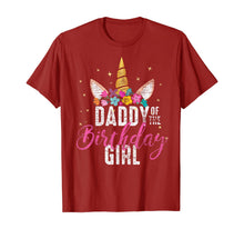 Load image into Gallery viewer, Daddy Of The Birthday Girl Father Gift Unicorn Birthday T-Shirt