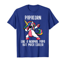 Load image into Gallery viewer, Mens Unicorn Papa Girl Birthday Party Apparel, PapaCorn Cute T-Shirt