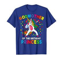 Load image into Gallery viewer, Godmother Of The Birthday Princess Dabbing Unicorn Party T-Shirt