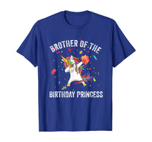Load image into Gallery viewer, Brother of the Birthday Princess Gift Dabbing Unicorn Girl T-Shirt