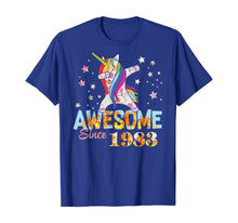 Load image into Gallery viewer, Dabbing Unicorn Awesome since 1983 36th Birthday Gift 36 yrs