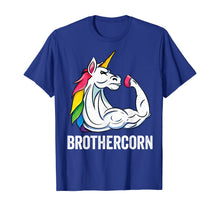 Load image into Gallery viewer, Cute Unicorn Brother Girl Birthday Party Apparel BrotherCorn T-Shirt