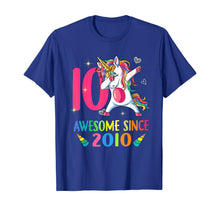Load image into Gallery viewer, 10 Years Old 10th Birthday Unicorn Dabbing Party T-Shirt