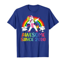 Load image into Gallery viewer, 10 Birthday Unicorn Dabbing Awesome Since 2010 T-Shirt