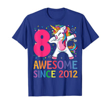 Load image into Gallery viewer, 8 Years Old 8th Birthday Unicorn Dabbing Shirt Girl Party T-Shirt