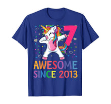 Load image into Gallery viewer, 7 Years Old 7th Birthday Unicorn Dabbing Shirt Girl Party T-Shirt