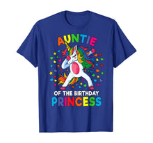 Load image into Gallery viewer, Auntie Of The Birthday Princess Dabbing Unicorn Party Gift T-Shirt