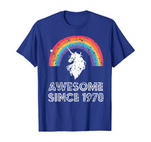 Load image into Gallery viewer, 1970 50th Birthday Gift Unicorn Rainbow 50 Years Old Costume T-Shirt