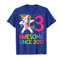 Load image into Gallery viewer, 3 Years Old 3rd Birthday Unicorn Dabbing Shirt Girl Party T-Shirt
