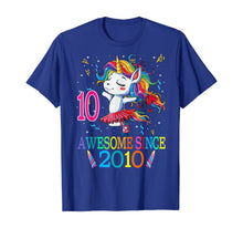 Load image into Gallery viewer, 10th Birthday Unicorn Awesome Since 2010 T-Shirt