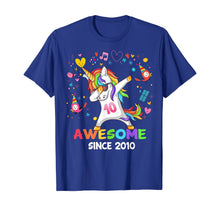 Load image into Gallery viewer, Dabbing Unicorn Awesome Since 2010 - 10th Birthday T-Shirt