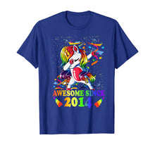 Load image into Gallery viewer, Awesome Since 2014 6th Birthday Unicorn Dabbing Girl Party T-Shirt