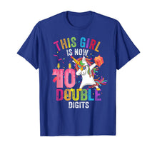 Load image into Gallery viewer, This Girl Is Now 10 Double Digits Gift Unicorn 10th Birthday T-Shirt