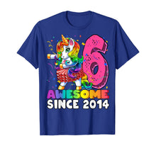 Load image into Gallery viewer, Awesome Since 2014 Flossing Unicorn Tutu 6th Birthday Gift T-Shirt