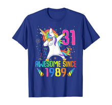 Load image into Gallery viewer, 31 Years Old 31th Birthday Unicorn Dabbing Shirt Girl Party T-Shirt