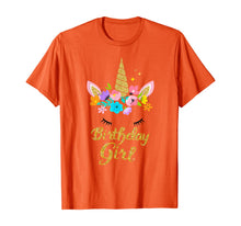 Load image into Gallery viewer, Unicorn Birthday Girl T-Shirt Gift Birthday Present For Girl