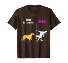 Load image into Gallery viewer, Womens Other 50 Year Olds And Me Unicorn Dancing Birthday T-Shirt