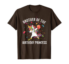 Load image into Gallery viewer, Brother of the Birthday Princess Gift Dabbing Unicorn Girl T-Shirt