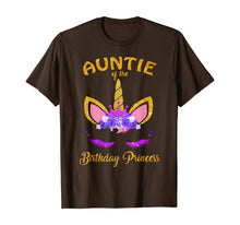 Load image into Gallery viewer, Auntie of the Birthday Princess Unicorn Girl T-Shirt