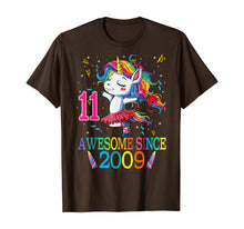 Load image into Gallery viewer, 11st Birthday Unicorn Awesome Since 2009 T-Shirt