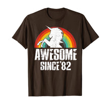 Load image into Gallery viewer, Unicorn Awesome Since 1982 37th Birthday TShirt Decoration