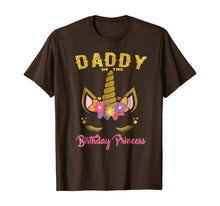 Load image into Gallery viewer, Daddy of the Birthday Princess Unicorn Girl Matching T Shirt