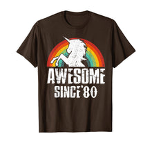 Load image into Gallery viewer, 39th Birthday Unicorn Awesome Since 1980 39 Years Old TShirt