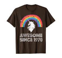 Load image into Gallery viewer, 1970 50th Birthday Gift Unicorn Rainbow 50 Years Old Costume T-Shirt