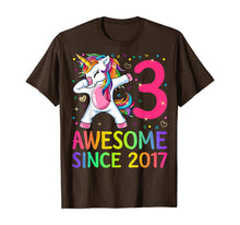 Load image into Gallery viewer, 3 Years Old 3rd Birthday Unicorn Dabbing Shirt Girl Party T-Shirt