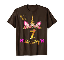 Load image into Gallery viewer, Unicorn Birthday Shirt For Girls OMG It's My 7th Birthday
