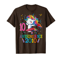 Load image into Gallery viewer, 10th Birthday Unicorn Awesome Since 2010 T-Shirt