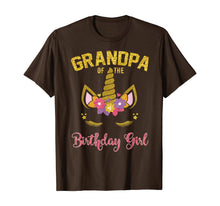Load image into Gallery viewer, Grandpa Of The Birthday Girl Party Outfit Unicorn Matching T-Shirt