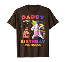 Load image into Gallery viewer, Daddy Of The Birthday Princess Unicorn Dabbing T shirt T-Shirt