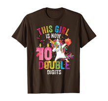 Load image into Gallery viewer, This Girl Is Now 10 Double Digits Gift Unicorn 10th Birthday T-Shirt