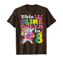 Load image into Gallery viewer, Girls Slime Queen 8 8th Birthday Unicorn T Shirt Gift
