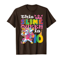 Load image into Gallery viewer, Girl Slime Queen 10 10th Birthday Unicorn T Shirt Gift