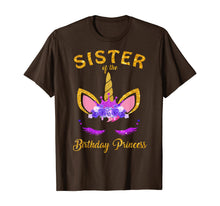 Load image into Gallery viewer, Sister Of The Birthday Princess Unicorn Family T Shirt
