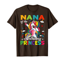Load image into Gallery viewer, Nana Of The Birthday Princess Dabbing Unicorn Gifts T-Shirt