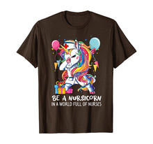Load image into Gallery viewer, Funny Unicorn Dabbing Nurse Shirt Nursicorn Nursing Birthday