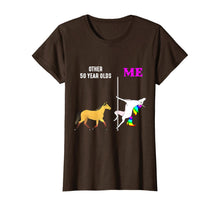Load image into Gallery viewer, Womens Other 50 Year Olds And Me Unicorn Dancing Birthday T-Shirt