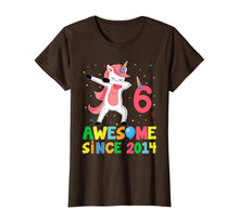 Load image into Gallery viewer, Cute Unicorn Dabbing Birthday Kids 6 Years Old 6th Bday T-Shirt