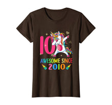Load image into Gallery viewer, 10 Years Old 10th Birthday Unicorn Dabbing Party T-Shirt