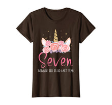 Load image into Gallery viewer, 7 Years Old Birthday Girl Gifts Unicorn 7th Birthday T-Shirt