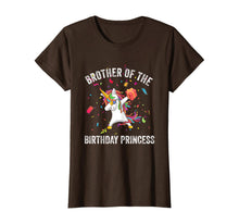 Load image into Gallery viewer, Brother of the Birthday Princess Gift Dabbing Unicorn Girl T-Shirt