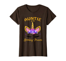 Load image into Gallery viewer, Womens Aunt Of The Birthday Princess T-Shirt Unicorn Birthday Girl