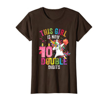 Load image into Gallery viewer, This Girl Is Now 10 Double Digits Gift Unicorn 10th Birthday T-Shirt