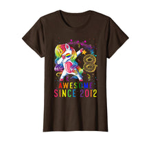 Load image into Gallery viewer, 8th Birthday Unicorn Dabbing Shirt Girl Awesome Since 2012 T-Shirt